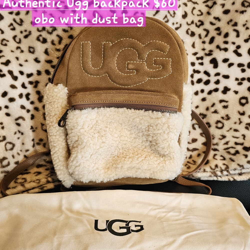 UGG Brown Backpack with Cream Accents